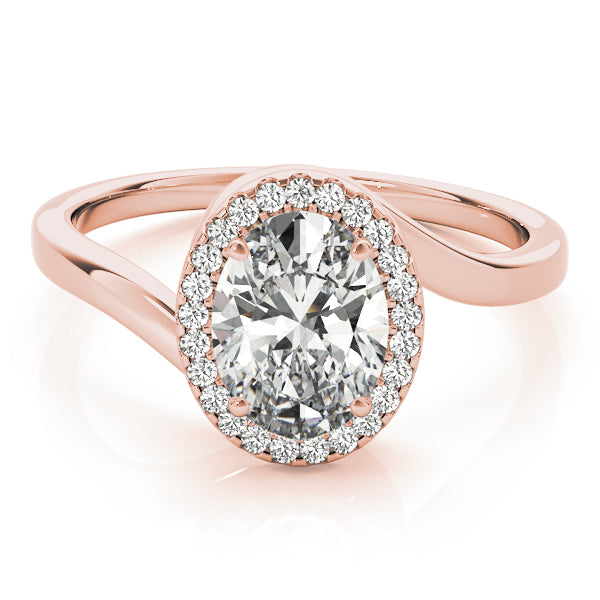 Cherished Sidestone Oval Diamond Engagement Ring — 9K/18K Gold & Platinum