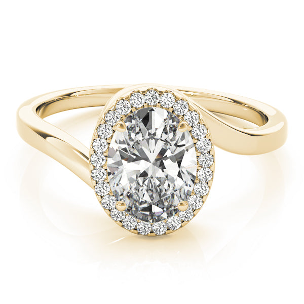 Cherished Sidestone Oval Diamond Engagement Ring — 9K/18K Gold & Platinum