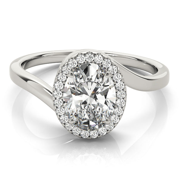 Cherished Sidestone Oval Diamond Engagement Ring — 9K/18K Gold & Platinum