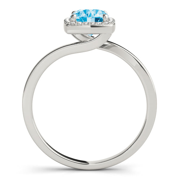 Celestial Halo Cushion Diamond Engagement Ring — 9K/18K Gold & Platinum