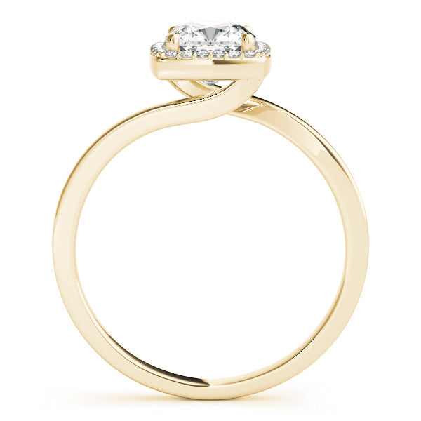Celestial Halo Cushion Diamond Engagement Ring — 9K/18K Gold & Platinum