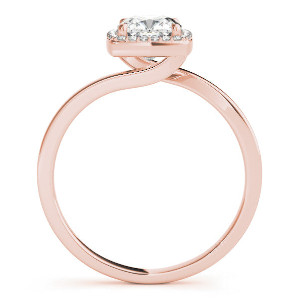 Celestial Halo Cushion Diamond Engagement Ring — 9K/18K Gold & Platinum