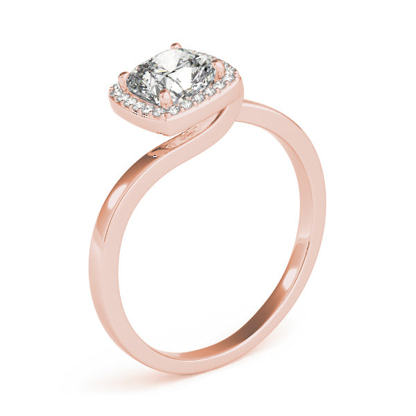 Celestial Halo Cushion Diamond Engagement Ring — 9K/18K Gold & Platinum