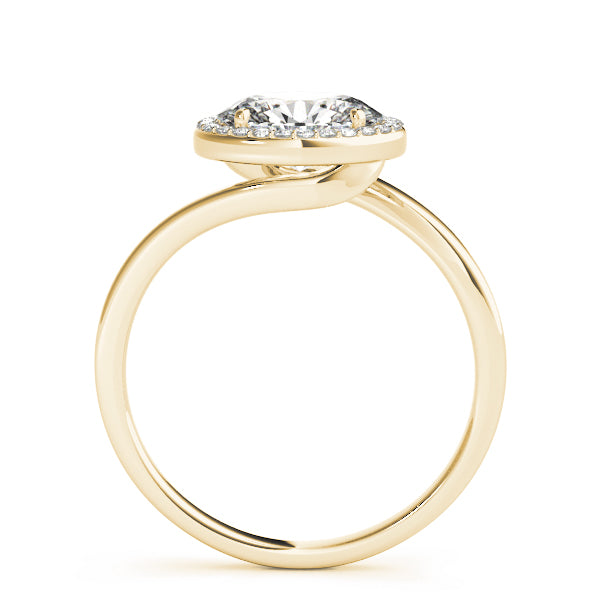 Noble Sidestone Oval Diamond Engagement Ring — 9K/18K Gold & Platinum
