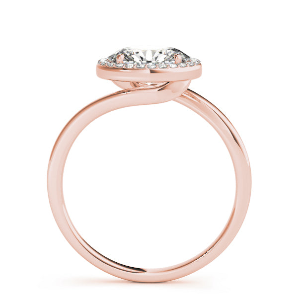 Noble Sidestone Oval Diamond Engagement Ring — 9K/18K Gold & Platinum