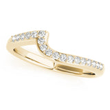 Prong Set Curved Half Eternity Ring in Gold & Platinum