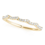 Wavy Half Eternity Ring in Gold & Platinum