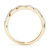 Wavy Half Eternity Ring in Gold & Platinum
