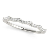 Wavy Half Eternity Ring in Gold & Platinum