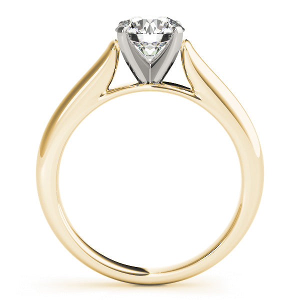 Cherished Solitaire Round Diamond Engagement Ring — 9K/18K Gold & Platinum