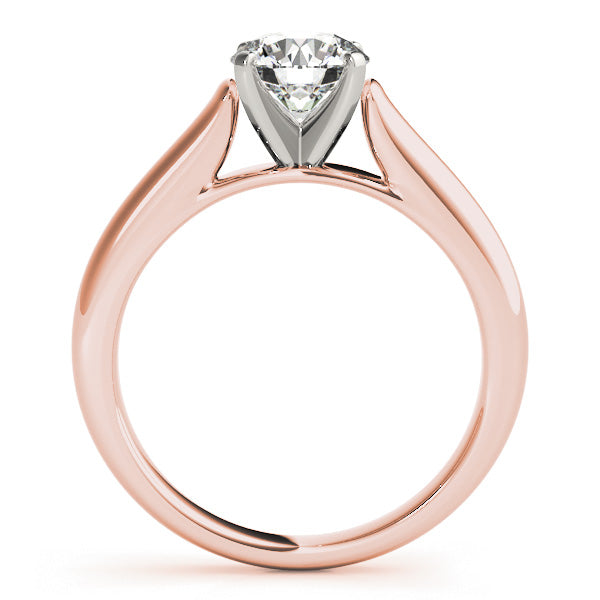 Cherished Solitaire Round Diamond Engagement Ring — 9K/18K Gold & Platinum