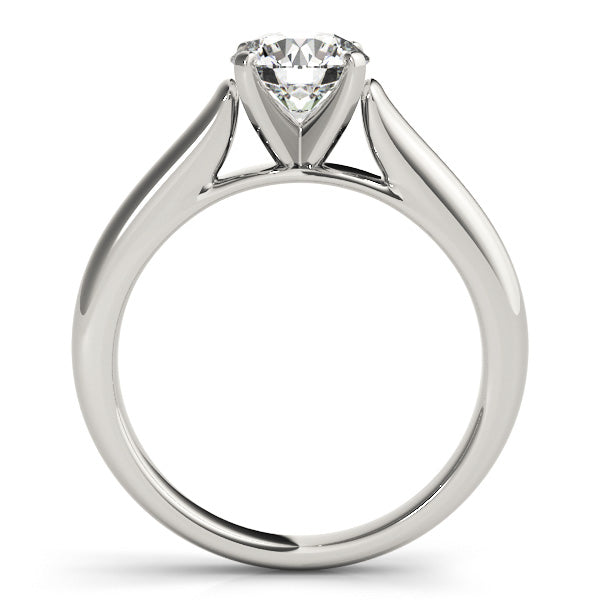 Cherished Solitaire Round Diamond Engagement Ring — 9K/18K Gold & Platinum