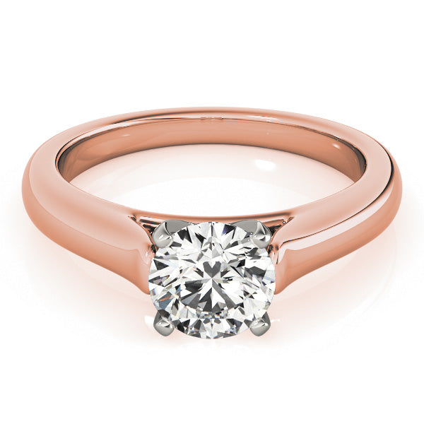 Cherished Solitaire Round Diamond Engagement Ring — 9K/18K Gold & Platinum