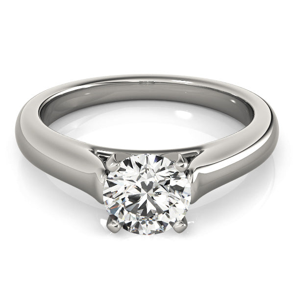 Cherished Solitaire Round Diamond Engagement Ring — 9K/18K Gold & Platinum