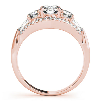 Lab Grown 3 Stone Diamonds Four Prong Setting Engagement