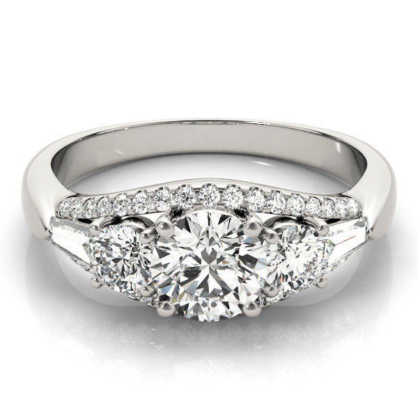 Three Stone Diamond Engagement Ring