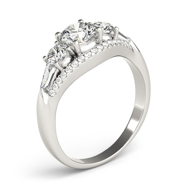 Three Stone Diamond Engagement Ring
