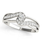Elegant Sidestone Round Diamond Engagement Ring — 9K/18K Gold & Platinum