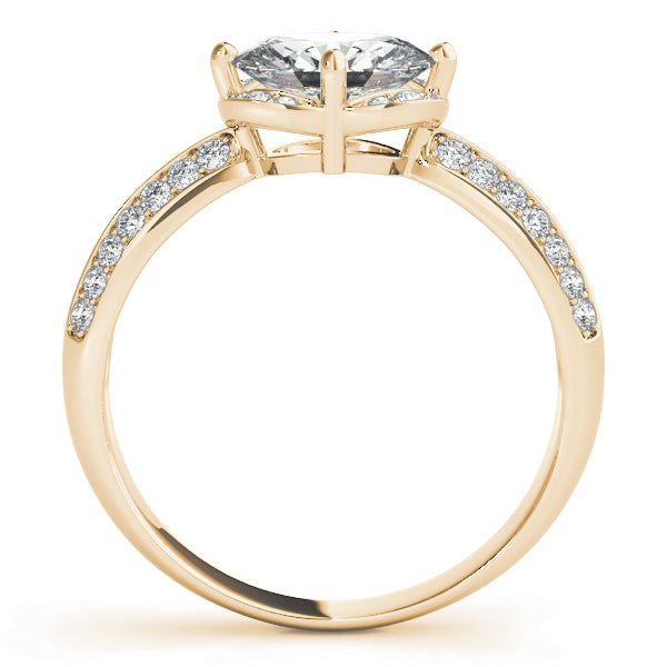 Heirloom Sidestone Oval Diamond Engagement Ring — 9K/18K Gold & Platinum