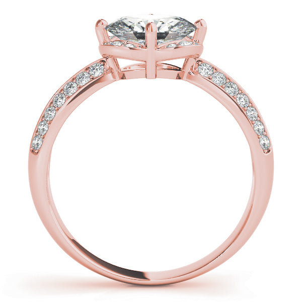 Heirloom Sidestone Oval Diamond Engagement Ring — 9K/18K Gold & Platinum