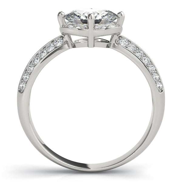 Heirloom Sidestone Oval Diamond Engagement Ring — 9K/18K Gold & Platinum