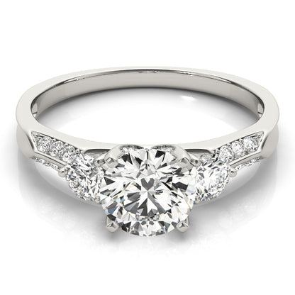 Diamond ring with a white background