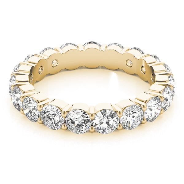 Shared Prong Full Eternity Ring in Gold & Platinum