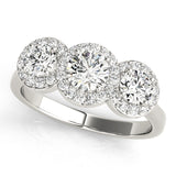Three-stone diamond ring 