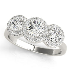 Three-stone diamond ring 