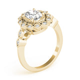 Sophisticated Color Rings Oval Diamond Engagement Ring — 9K/18K Gold & Platinum