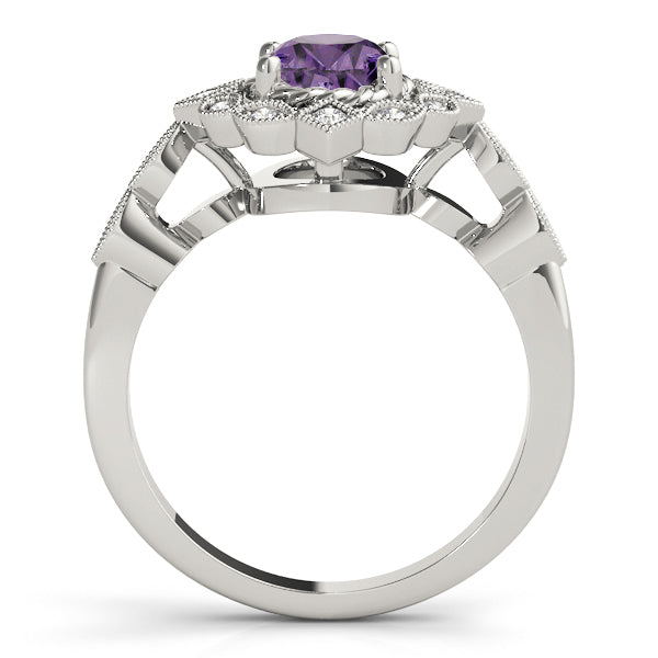 Sophisticated Color Rings Oval Diamond Engagement Ring — 9K/18K Gold & Platinum