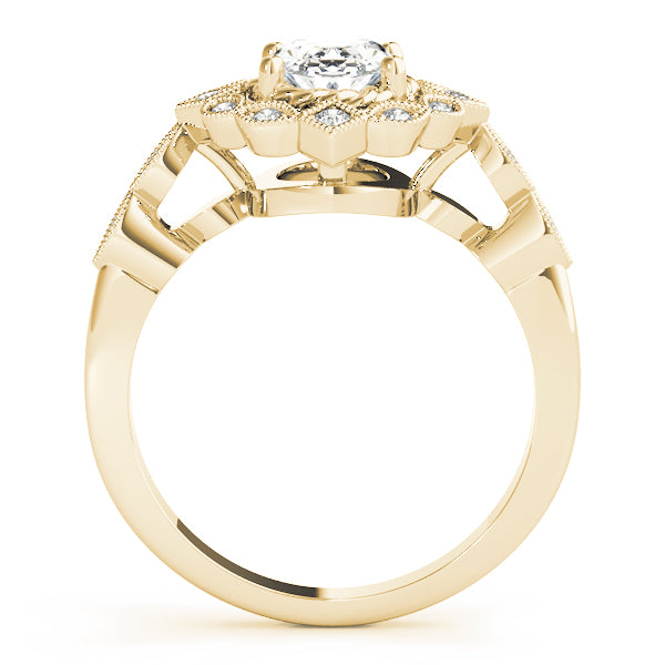Sophisticated Color Rings Oval Diamond Engagement Ring — 9K/18K Gold & Platinum