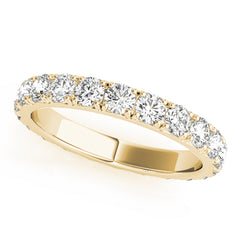 French-Cut Full Eternity Ring in Gold & Platinum