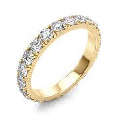 French-Cut Full Eternity Ring in Gold & Platinum