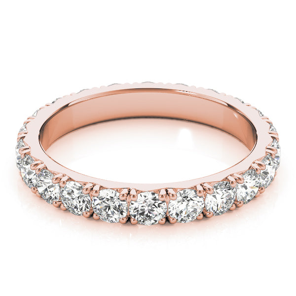 French-Cut Full Eternity Ring in Gold & Platinum