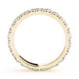 Round Cut Diamond Four Prong French Cut Full Eternity Wedding Ring