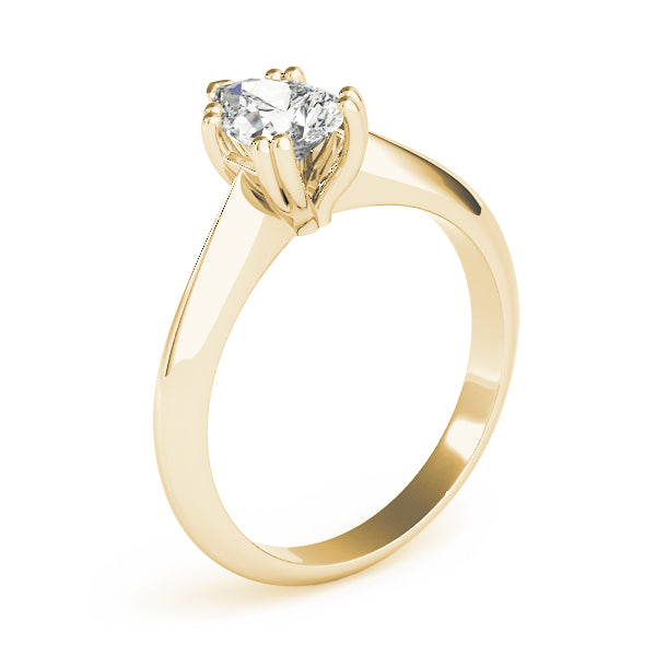 Exquisite Double Prong Engagement Ring Pear Diamond Engagement Ring — 9K/18K Gold & Platinum