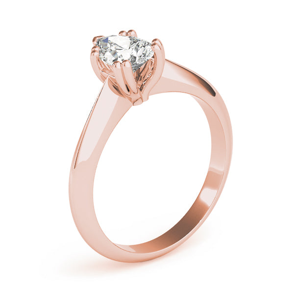 Exquisite Double Prong Engagement Ring Pear Diamond Engagement Ring — 9K/18K Gold & Platinum