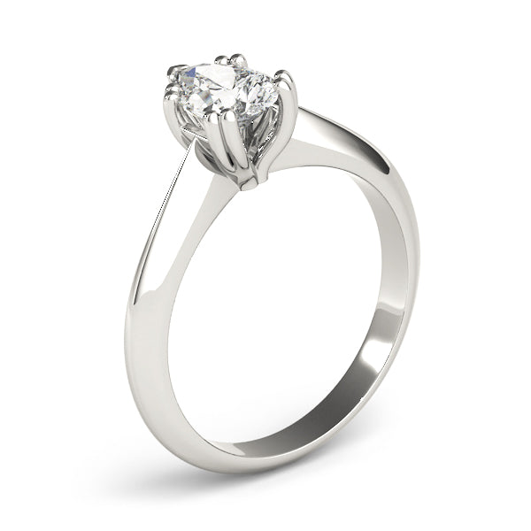 Exquisite Double Prong Engagement Ring Pear Diamond Engagement Ring — 9K/18K Gold & Platinum