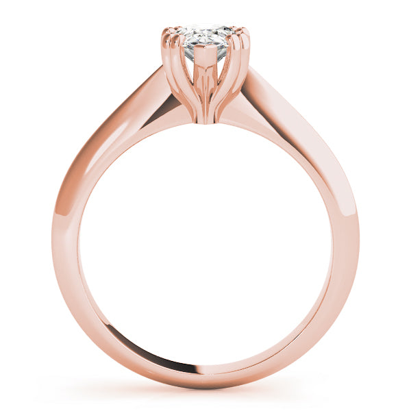 Exquisite Double Prong Engagement Ring Pear Diamond Engagement Ring — 9K/18K Gold & Platinum