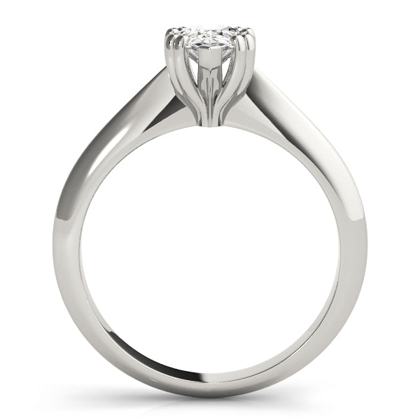 Exquisite Double Prong Engagement Ring Pear Diamond Engagement Ring — 9K/18K Gold & Platinum