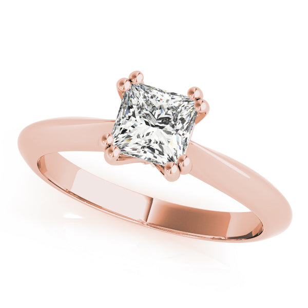 Regal Double Prong Cut Engagement Ring Princess Diamond Engagement Ring — 9K/18K Gold & Platinum