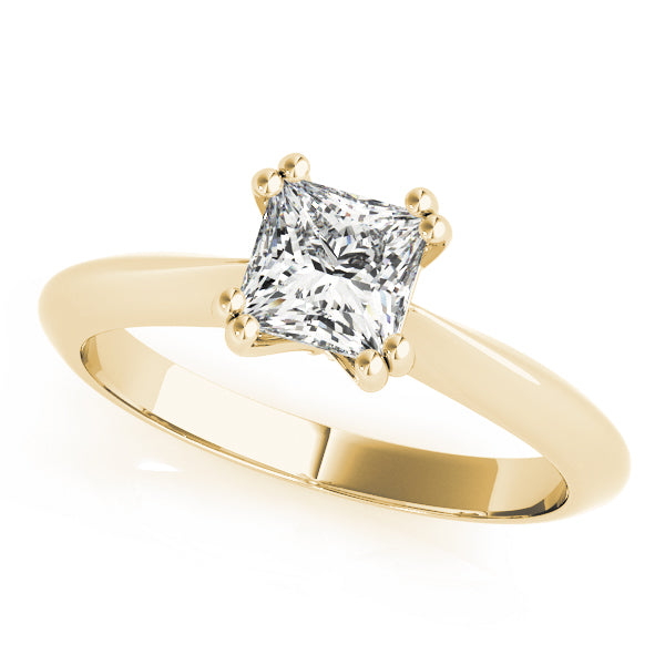 Regal Double Prong Cut Engagement Ring Princess Diamond Engagement Ring — 9K/18K Gold & Platinum