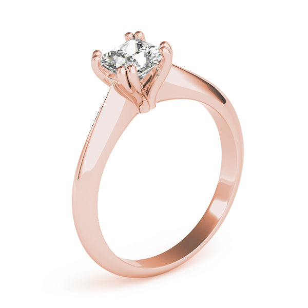 Regal Double Prong Cut Engagement Ring Princess Diamond Engagement Ring — 9K/18K Gold & Platinum
