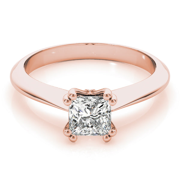 Regal Double Prong Cut Engagement Ring Princess Diamond Engagement Ring — 9K/18K Gold & Platinum