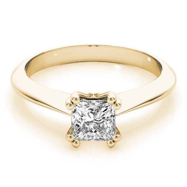 Regal Double Prong Cut Engagement Ring Princess Diamond Engagement Ring — 9K/18K Gold & Platinum