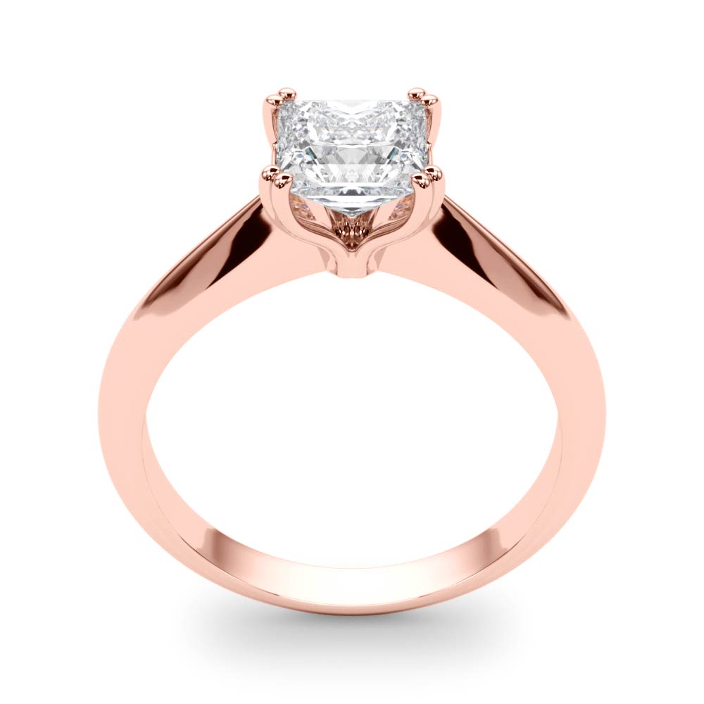 Regal Double Prong Cut Engagement Ring Princess Diamond Engagement Ring — 9K/18K Gold & Platinum