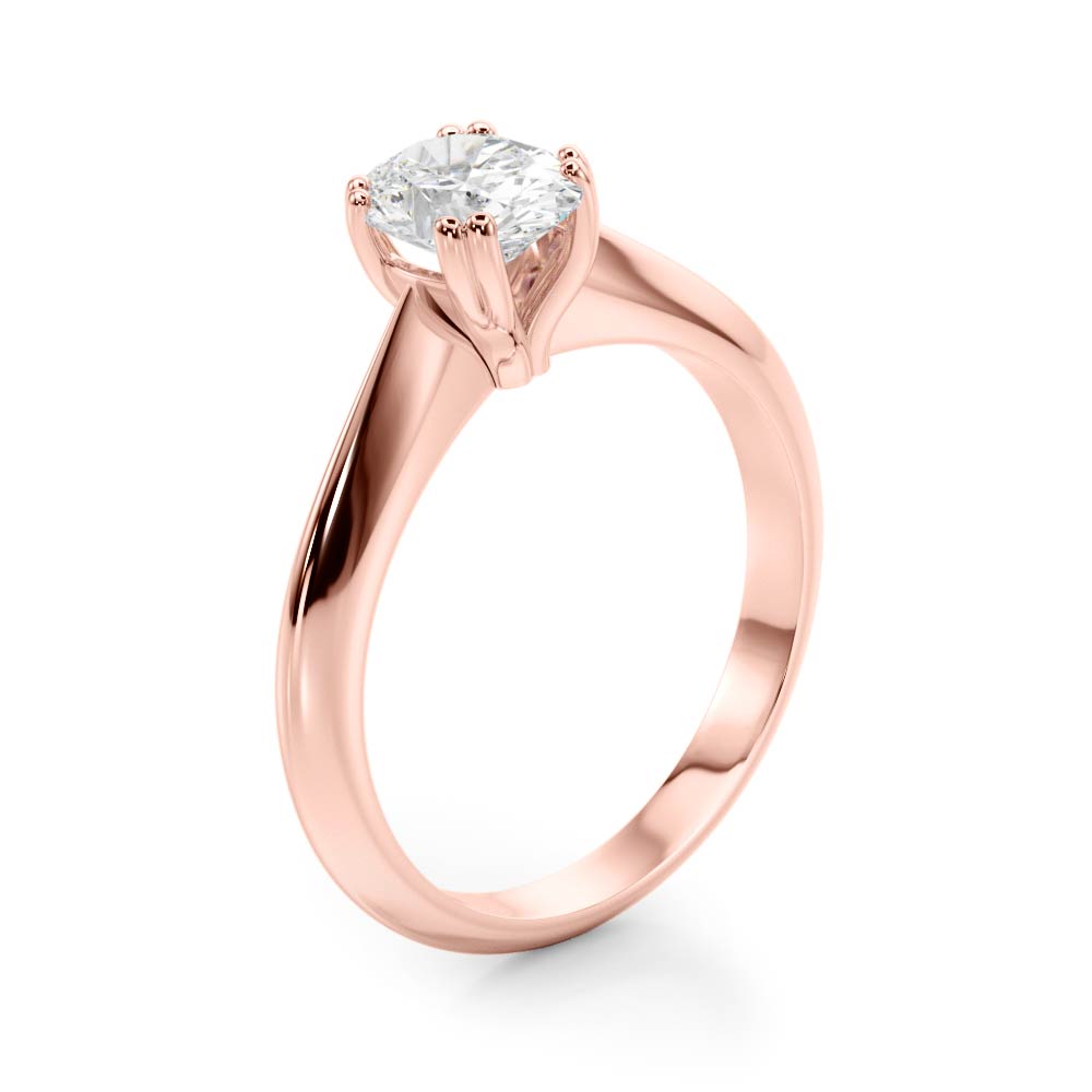 Sophisticated Double Prong Engagement Ring Oval Diamond Engagement Ring — 9K/18K Gold & Platinum