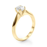 Sophisticated Double Prong Engagement Ring Oval Diamond Engagement Ring — 9K/18K Gold & Platinum