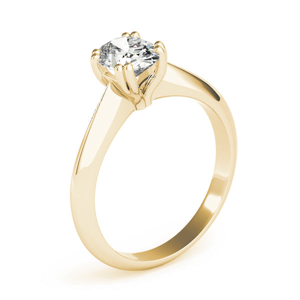 Sophisticated Double Prong Engagement Ring Oval Diamond Engagement Ring — 9K/18K Gold & Platinum